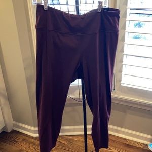 Torrid Leggings with cris cross cuff- burgundy